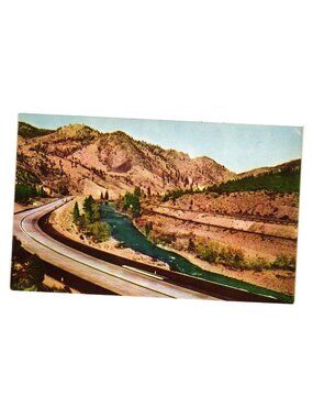 Colorful Highway 40 Truckee River Valley Scenic Postcard Natural Mike Roberts